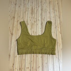 Mustard Yellow Fabletics Sports Bra/Top